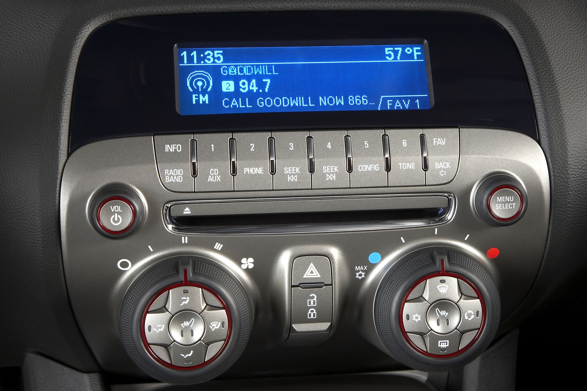 2012 Chevrolet Camaro SS Coupe Center Console
