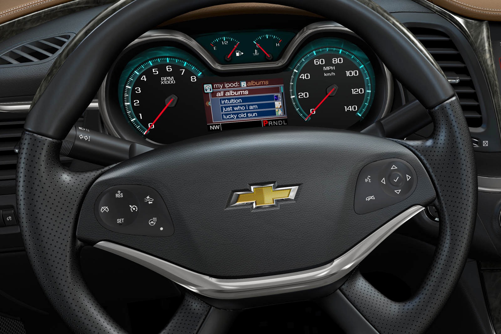 2016 Chevrolet Impala LTZ w/2LZ Sedan Steering Wheel Detail.