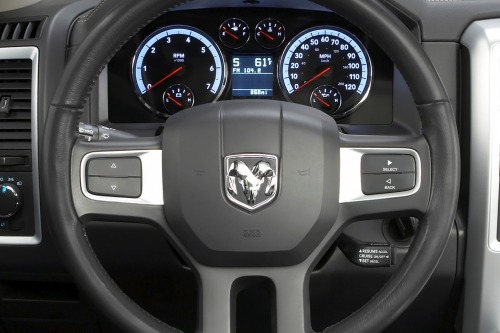 2010 Dodge Ram Pickup 1500 SLT Crew Cab Pickup Steering Wheel Detail