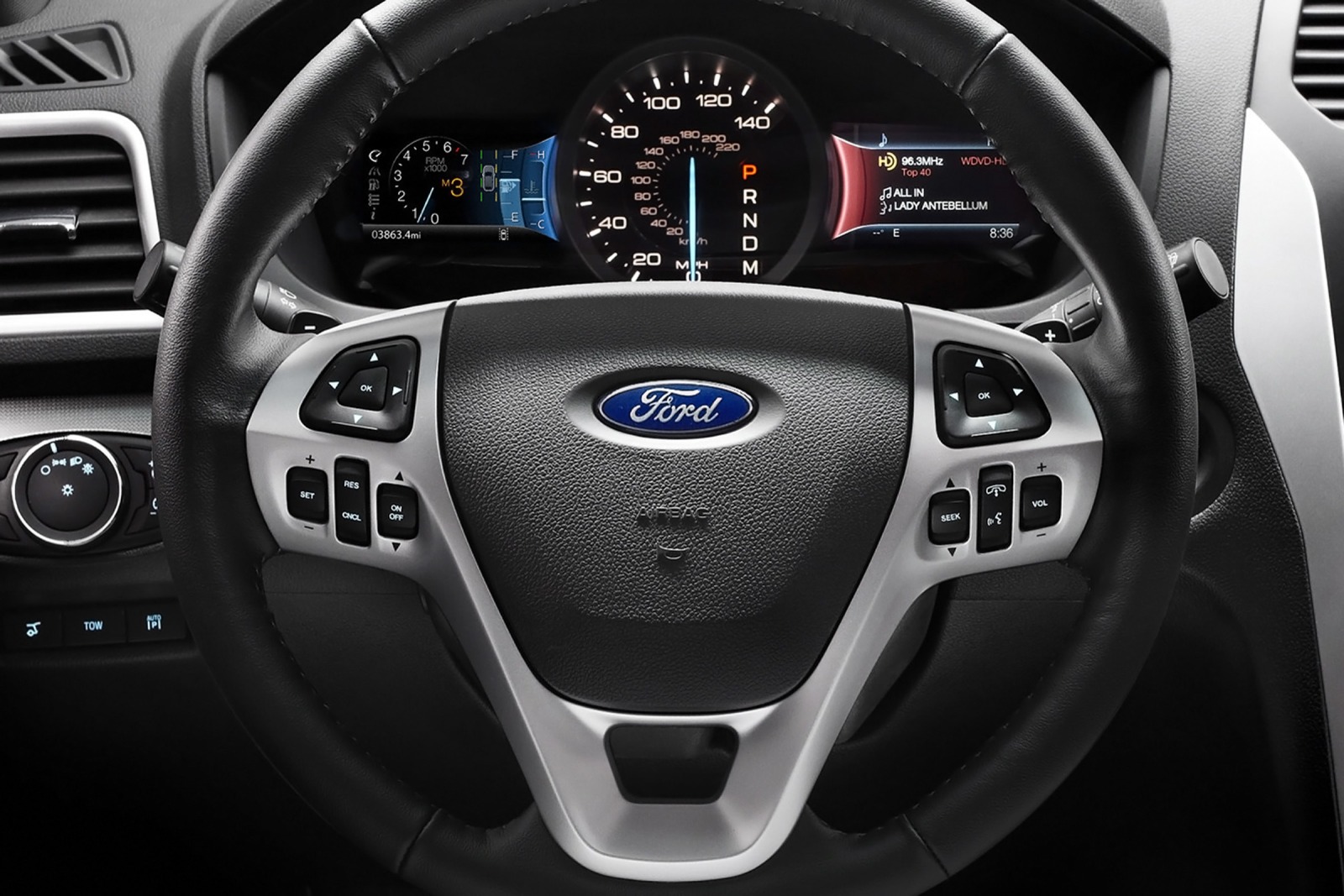 2014 Ford Explorer Sport 4dr SUV Steering Wheel Detail