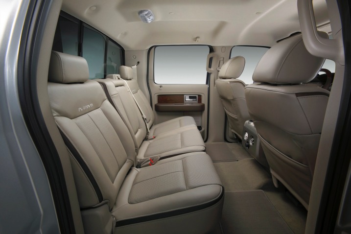 2010 Ford F-150 Platinum Crew Cab Pickup Rear Interior