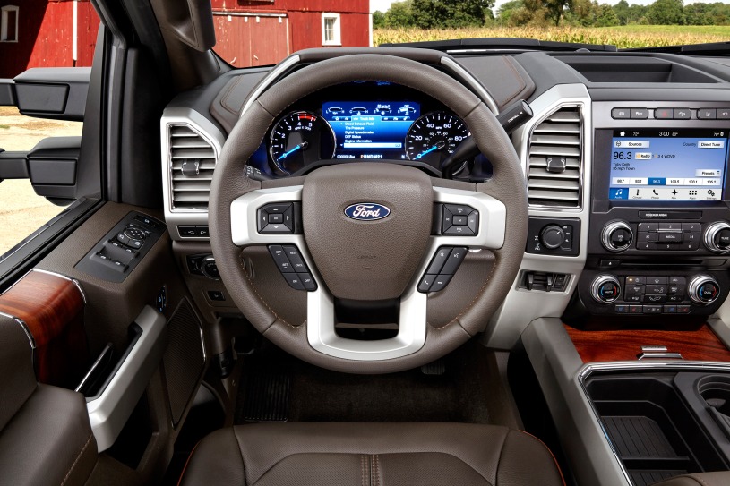2017 Ford F-350 Super Duty King Ranch Crew Cab Pickup Steering Wheel Detail