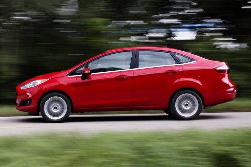 Ford Fiesta Titanium Sedan Profile Shown