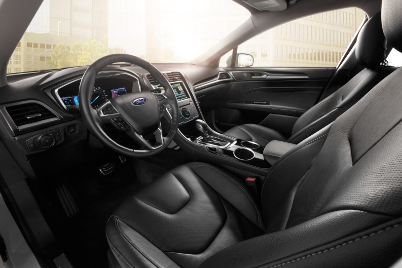 2017 Ford Fusion Hybrid Titanium Sedan Interior Shown
