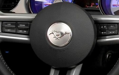 2011 Ford Mustang V6 Premium Aux Control Buttons Detail