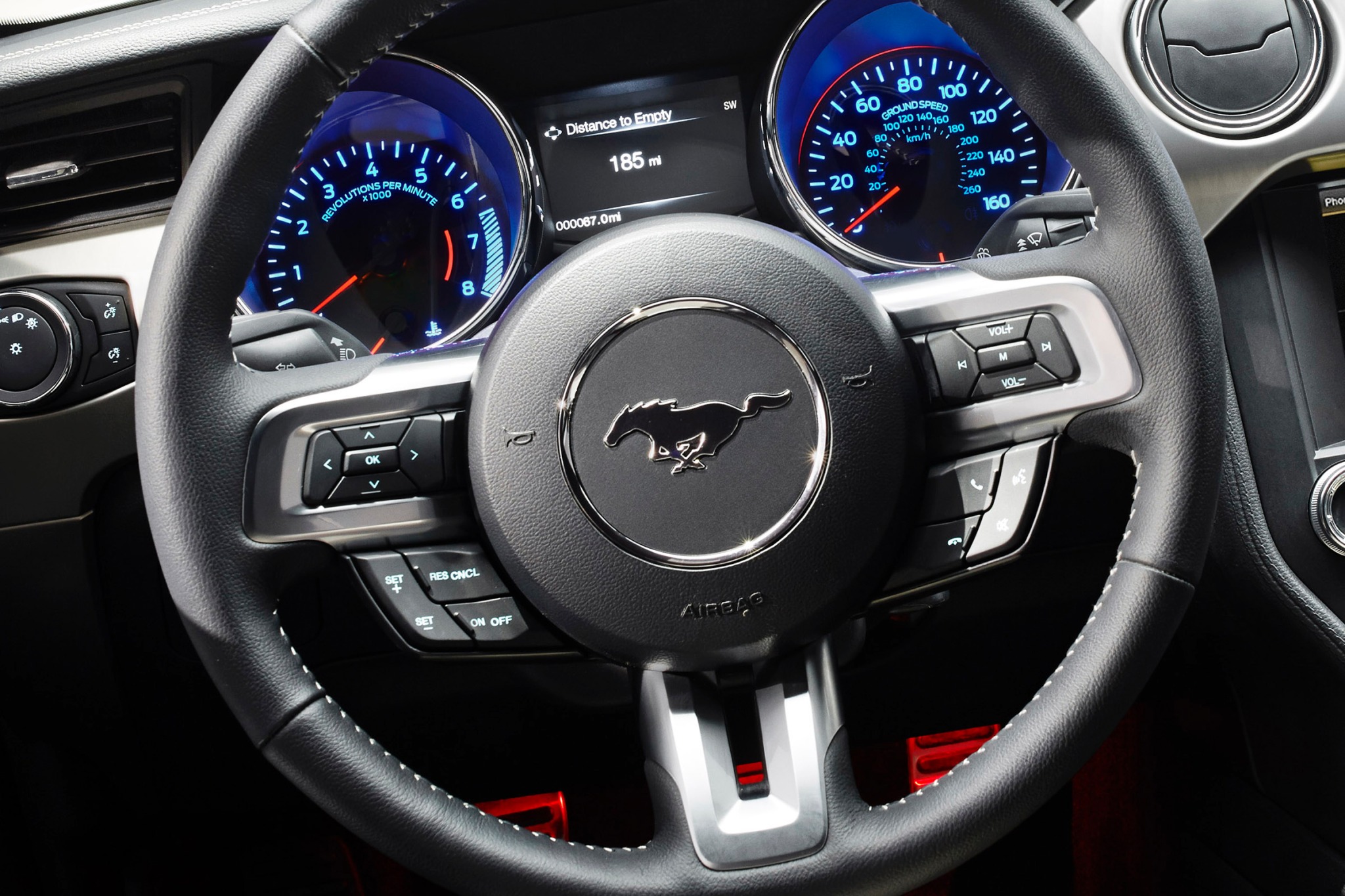 2015 Ford Mustang GT 50 Years Limited Edition Coupe Steering Wheel Detail