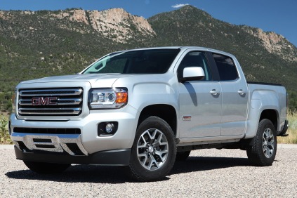 2016 GMC Canyon SLE Crew Cab Pickup Exterior. All-Terrain Package Shown.