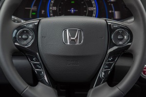 2015 Honda Accord Hybrid Touring Sedan Steering Wheel Detail