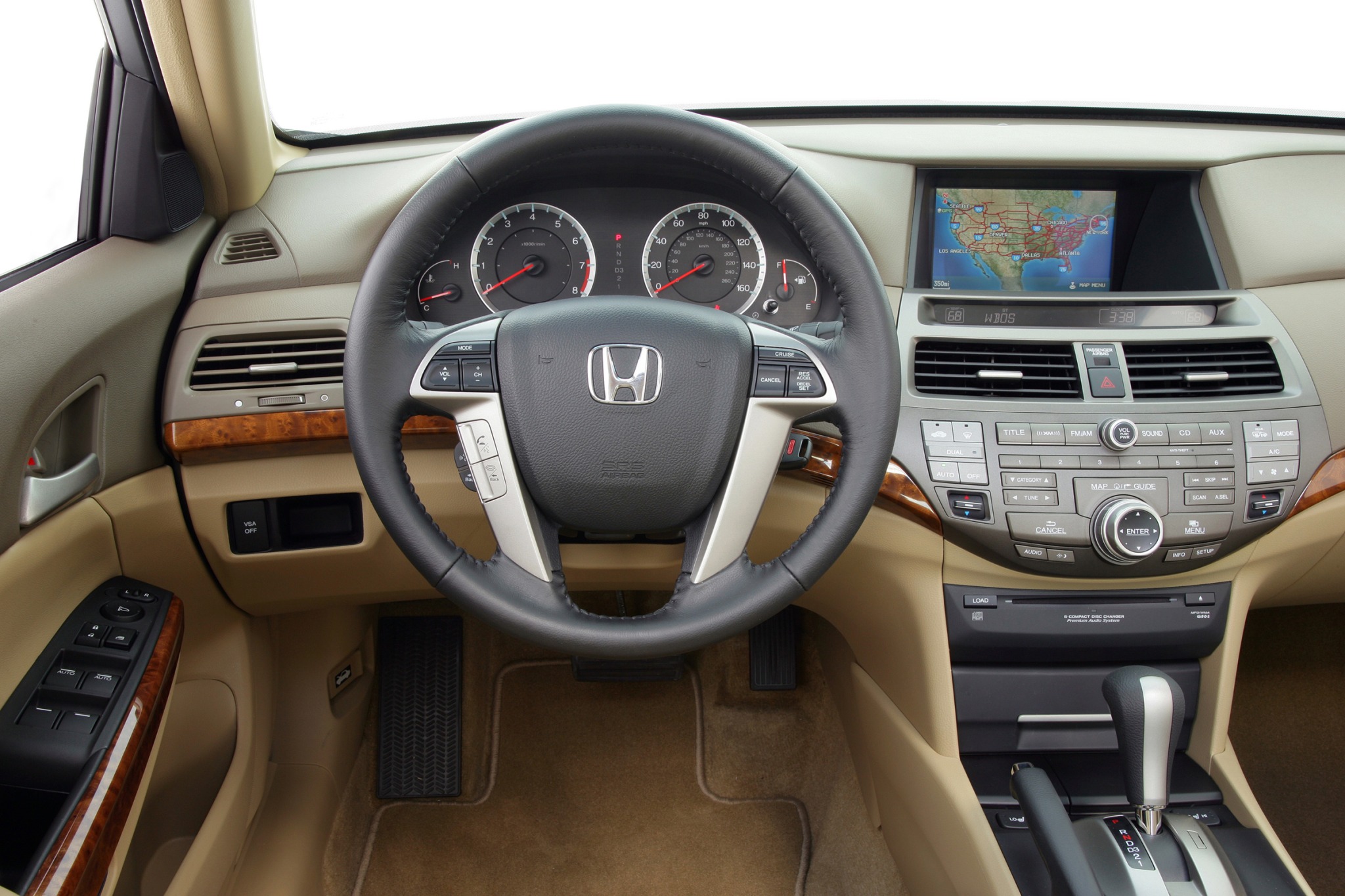 2008 Honda Accord EX-L Sedan Steering Wheel Detail