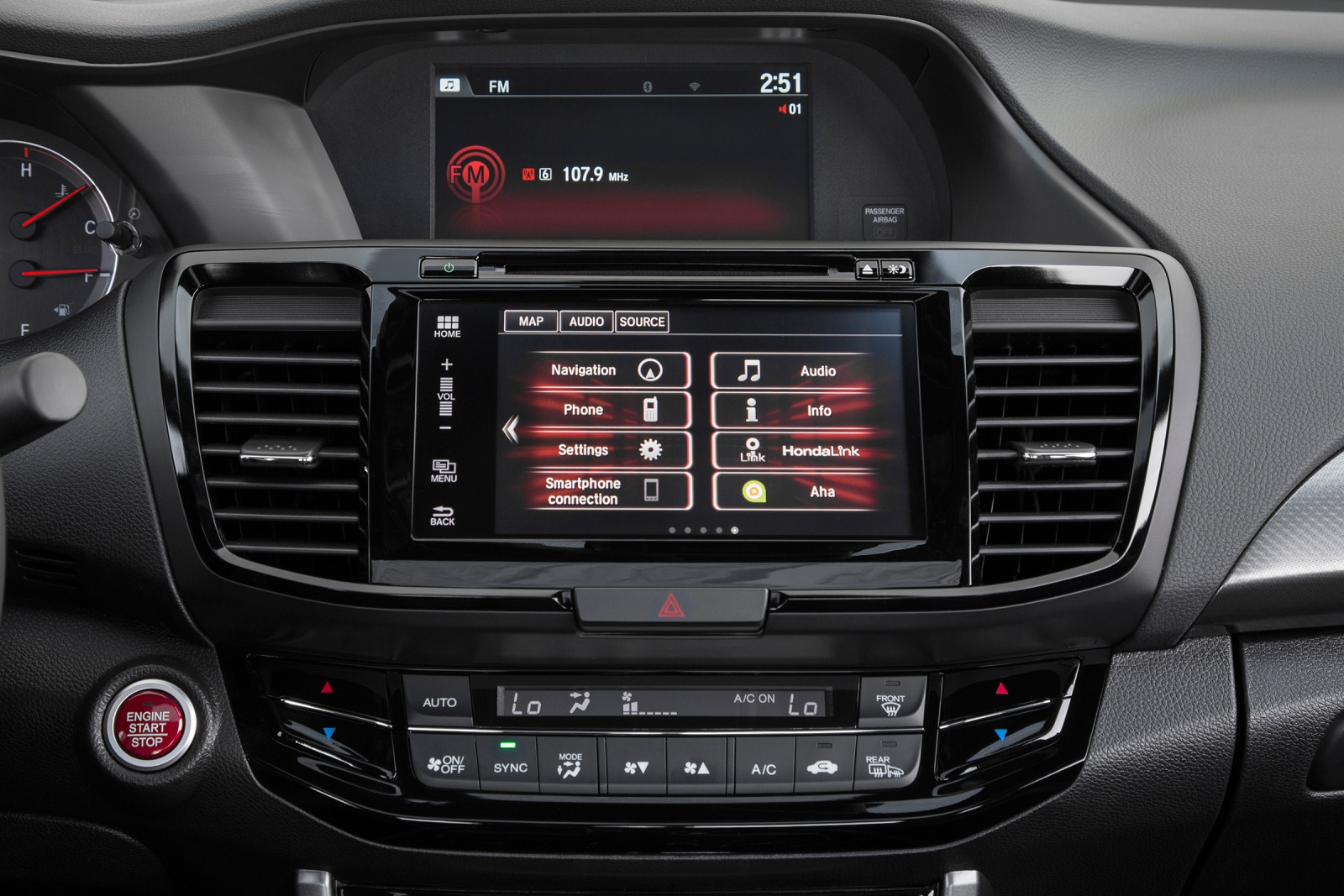 2016 Honda Accord Touring V-6 Coupe Center Console
