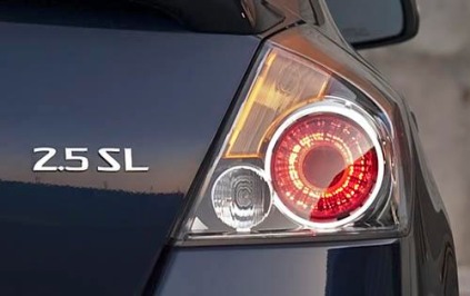 2012 Nissan Altima 2.5 SL Tail Lamp and Rear Badging Shown