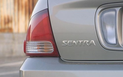 2003 Nissan Sentra Rear Badging Shown