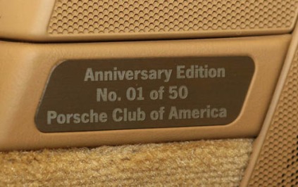 2006 Porsche 911 Club Coupe Interior Badging