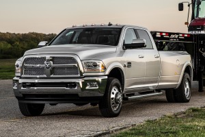 2016 Ram 3500 Longhorn Crew Cab Pickup with Dual Rear Wheel Option Shown.