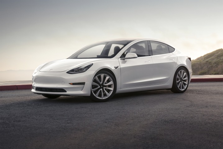 Tesla Model 3 Sedan Exterior. Preproduction Model Shown.